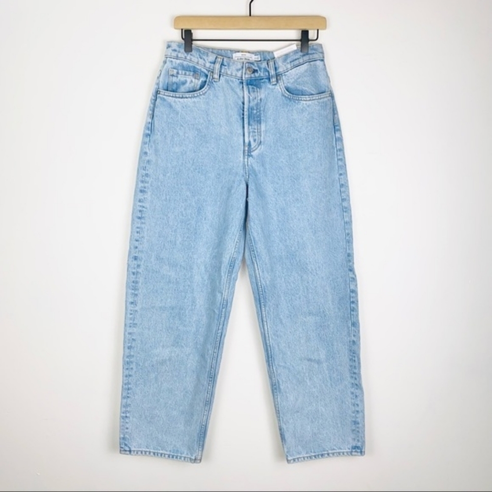 & Other Stories Light Wash High-Rise Straight Jeans
